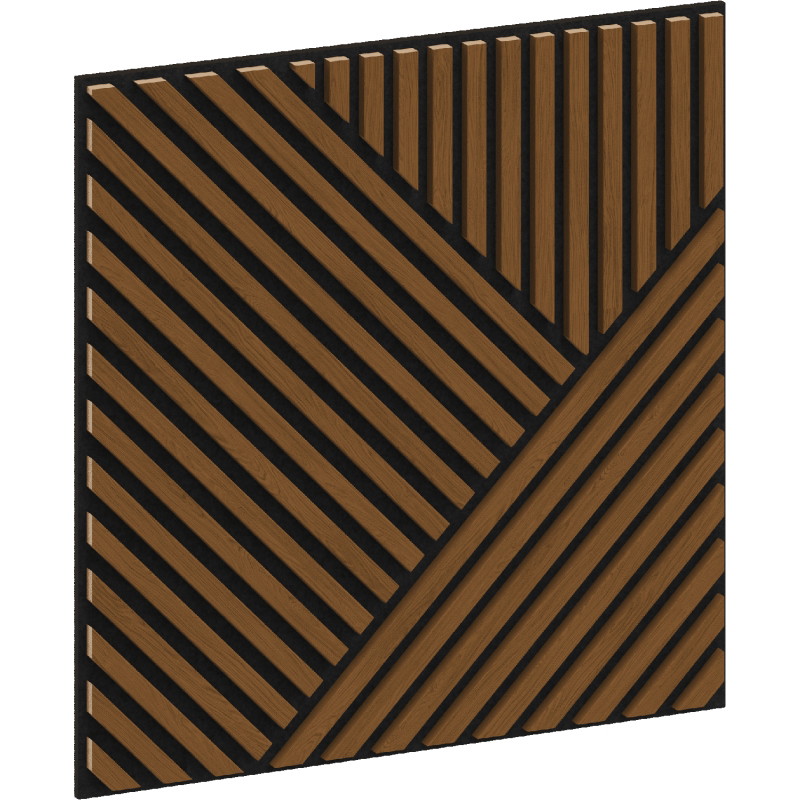 Mexen Linea 25 akustický nástenný panel 60 x 60 cm (4 ks), plsť 9 mm, technická dyha, Prírodný Dub - S110-60607-25-042