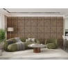 Mexen Linea 25 akustický nástenný panel 60 x 60 cm (4 ks), plsť 9 mm, technická dyha, Bielený Dub - S110-60607-25-040