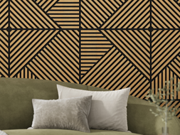 Mexen Linea 25 akustický stenový panel 60 x 60 cm (4ks), plsť 9 mm, technická dyha, Dub Classic - S110-60607-25-041