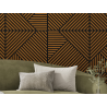 Mexen Linea 25 akustický nástenný panel 60 x 60 cm (4 ks), plsť 9 mm, technická dyha, Prírodný Dub - S110-60607-25-042