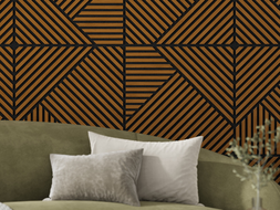 Mexen Linea 25 akustický nástenný panel 60 x 60 cm (4 ks), plsť 9 mm, technická dyha, Prírodný Dub - S110-60607-25-042