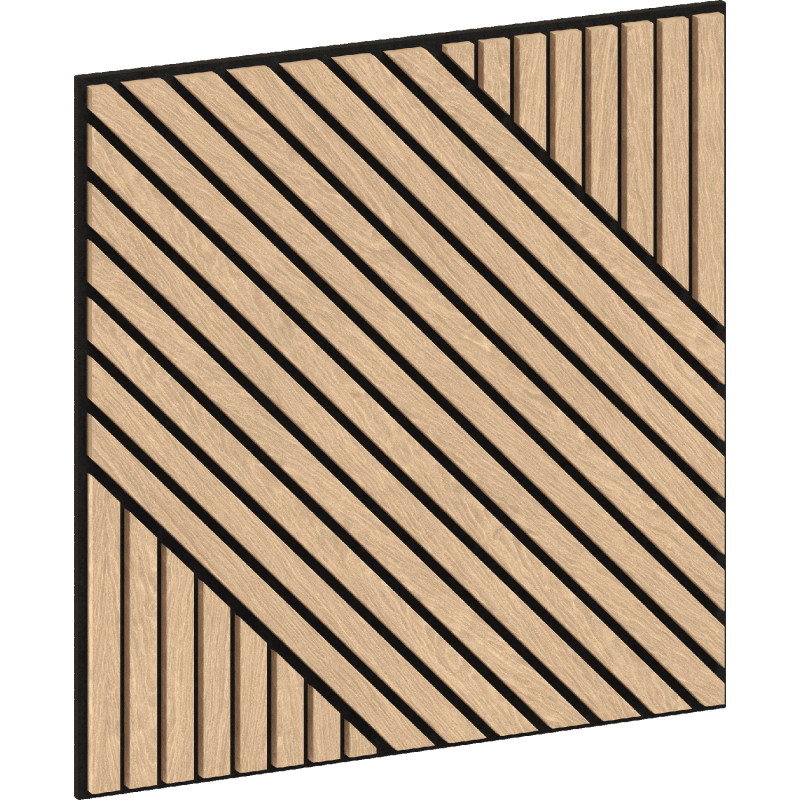 Mexen Linea 26 akustický stenový panel 60 x 60 cm (4 ks), plsť 9 mm, technická dyha, Bielený Dub - S110-60607-26-040