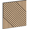 Mexen Linea 26 akustický stenový panel 60 x 60 cm (4 ks), plsť 9 mm, technická dyha, Bielený Dub - S110-60607-26-040