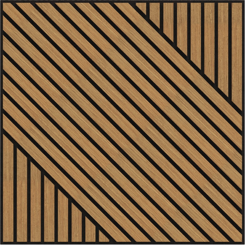 Mexen Linea 26 akustický nástenný panel 60 x 60 cm (4 ks), plsť 9 mm, technická dyha, Dub Classic - S110-60607-26-041