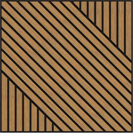 Mexen Linea 26 akustický nástenný panel 60 x 60 cm (4 ks), plsť 9 mm, technická dyha, Dub Classic - S110-60607-26-041