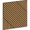 Mexen Linea 26 akustický nástenný panel 60 x 60 cm (4 ks), plsť 9 mm, technická dyha, Dub Classic - S110-60607-26-041