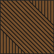 Mexen Linea 26 akustický nástenný panel 60 x 60 cm (4ks), plsť 9 mm, technická dyha, Prírodný Dub - S110-60607-26-042