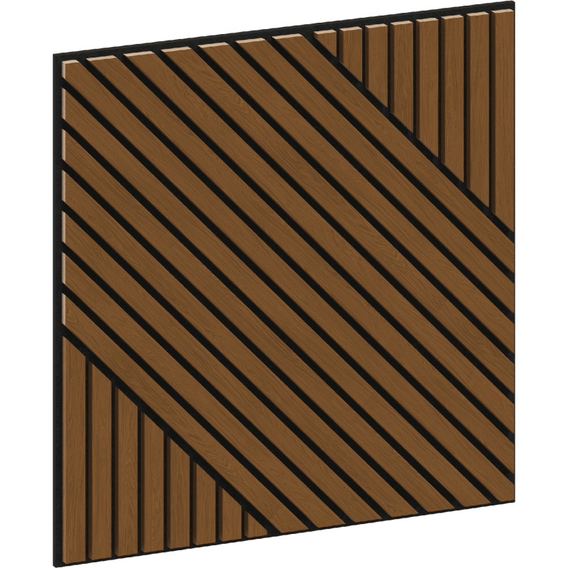 Mexen Linea 26 akustický nástenný panel 60 x 60 cm (4ks), plsť 9 mm, technická dyha, Prírodný Dub - S110-60607-26-042