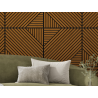 Mexen Linea 26 akustický nástenný panel 60 x 60 cm (4ks), plsť 9 mm, technická dyha, Prírodný Dub - S110-60607-26-042
