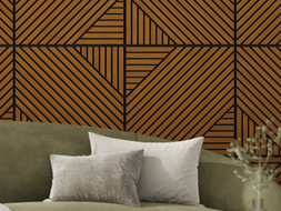 Mexen Linea 26 akustický stenový panel 60 x 60 cm (4 ks), filc 9 mm, technická dyha, Prírodný Dub - S110-60607-26-042