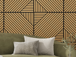 Mexen Linea 26 akustický nástenný panel 60 x 60 cm (4 ks), plsť 9 mm, technická dyha, Dub Classic - S110-60607-26-041