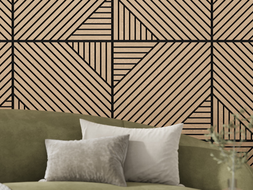 Mexen Linea 26 akustický nástenný panel 60 x 60 cm (4ks), plsť 9 mm, technická dyha, Biely Dub - S110-60607-26-040