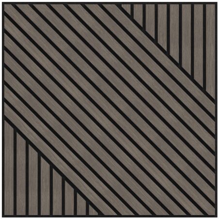 Mexen Linea 26 akustický stenový panel 60 x 60 cm (4ks), plsť 9 mm, technická dyha, Sivý dub - S110-60607-26-043