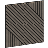Mexen Linea 26 akustický stenový panel 60 x 60 cm (4ks), plsť 9 mm, technická dyha, Sivý dub - S110-60607-26-043