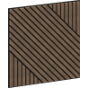 Mexen Linea 26 akustický stenový panel 60 x 60 cm (4 ks), plsť 9 mm, technická dyha, Tmavý Orech - S110-60607-26-044