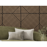 Mexen Linea 26 akustický stenový panel 60 x 60 cm (4 ks), plsť 9 mm, technická dyha, Tmavý Orech - S110-60607-26-044