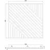Mexen Linea 26 akustický nástenný panel 60 x 60 cm (4ks), plsť 9 mm, technická dyha, Dub Mocca - S110-60607-26-045