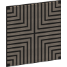 Mexen Linea 02 akustický stenový panel 60 x 60 cm (4 ks), filc 9 mm, technická dyha, Sivý Dub - S110-60607-02-043