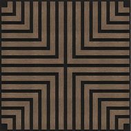 Mexen Linea 02 akustický nástenný panel 60 x 60 cm (4ks), plsť 9 mm, technická dyha, Tmavý Orech - S110-60607-02-044