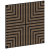 Mexen Linea 02 akustický nástenný panel 60 x 60 cm (4ks), plsť 9 mm, technická dyha, Tmavý Orech - S110-60607-02-044