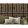 Mexen Linea 02 akustický nástenný panel 60 x 60 cm (4ks), plsť 9 mm, technická dyha, Tmavý Orech - S110-60607-02-044