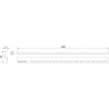Mexen Line-B predná sprchová lišta 130 cm, brúsená meď - 186503130U