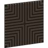 Mexen Linea 02 akustický nástenný panel 60 x 60 cm (4ks), plsť 9 mm, technická dyha, Dub Mocca - S110-60607-02-045