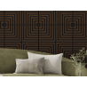 Mexen Linea 02 akustický nástenný panel 60 x 60 cm (4ks), plsť 9 mm, technická dyha, Dub Mocca - S110-60607-02-045