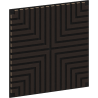 Mexen Linea 02 akustický stenový panel 60 x 60 cm (4ks), plsť 9 mm, technická dyha, Čierny Dub - S110-60607-02-046