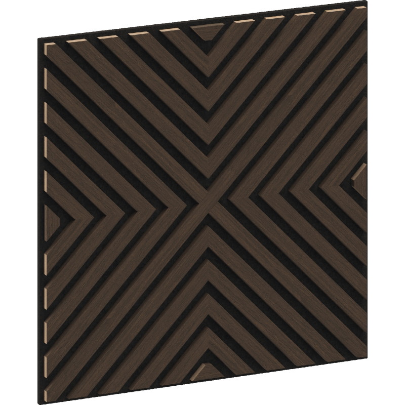 Mexen Linea 01 akustický stenový panel 60 x 60 cm (4 ks), plsť 9 mm, technická dyha, Dub Mocca - S110-60607-01-045