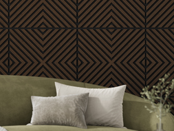 Mexen Linea 01 akustický stenový panel 60 x 60 cm (4 ks), plsť 9 mm, technická dyha, Dub Mocca - S110-60607-01-045