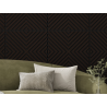 Mexen Linea 01 akustický stenový panel 60 x 60 cm (4ks), plsť 9 mm, technická dyha, Čierny Dub - S110-60607-01-046