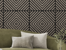 Mexen Linea 03 akustický nástenný panel 60 x 60 cm (4 ks), plsť 9 mm, technická dyha, Sivý dub - S110-60607-03-043
