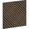 Mexen Linea 03 akustický nástenný panel 60 x 60 cm (4ks), plsť 9 mm, technická dyha, Tmavý Orech - S110-60607-03-044