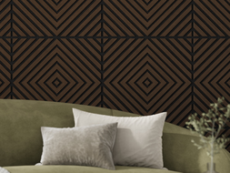 Mexen Linea 03 akustický nástenný panel 60 x 60 cm (4 ks), plsť 9 mm, technická dyha, Dub Mocca - S110-60607-03-045