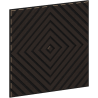 Mexen Linea 03 akustický stenový panel 60 x 60 cm (4ks), plsť 9 mm, technická dýha, Čierny Dub - S110-60607-03-046