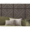 Mexen Linea 05 akustický nástenný panel 60 x 60 cm (4 kusy), plsť 9 mm, technická dyha, Sivý Dub - S110-60607-05-043