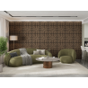 Mexen Linea 05 akustický stenový panel 60 x 60 cm (4 ks), plsť 9 mm, technická dýha, Tmavý Orech - S110-60607-05-044