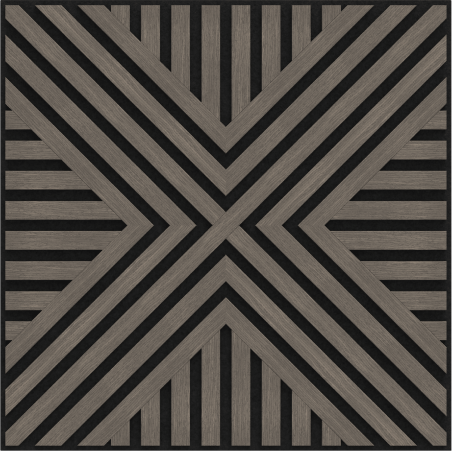 Mexen Linea 06 akustický nástenný panel 60 x 60 cm (4 ks), plsť 9 mm, technická dyha, Sivý Dub - S110-60607-06-043