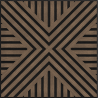 Mexen Linea 06 nástenný akustický panel 60 x 60 cm (4 ks), plsť 9 mm, technická dyha, Tmavý Orech - S110-60607-06-044