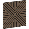 Mexen Linea 06 nástenný akustický panel 60 x 60 cm (4 ks), plsť 9 mm, technická dyha, Tmavý Orech - S110-60607-06-044