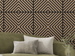 Mexen Linea 01 akustický stenový panel 60 x 60 cm (4 ks), plsť 9 mm, technická dyha, Svetlý Orech - S110-60607-01-047