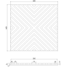 Mexen Linea 01 akustický stenový panel 60 x 60 cm (4 ks), plst 9 mm, technická dyha, Svetlý Orech - S110-60607-01-047