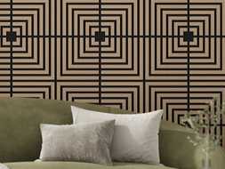 Mexen Linea 02 akustický nástenný panel 60 x 60 cm (4ks), plsť 9 mm, technická dyha, Svetlý Orech - S110-60607-02-047