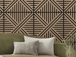 Mexen Linea 05 akustický stenový panel 60 x 60 cm (4ks), plsť 9 mm, technická dyha, Svetlý orech - S110-60607-05-047