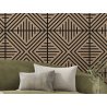 Mexen Linea 06 akustický stenový panel 60 x 60 cm (4ks), plsť 9 mm, technická dyha, Svetlý Orech - S110-60607-06-047