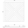 Mexen Linea 06 akustický stenový panel 60 x 60 cm (4ks), plsť 9 mm, technická dyha, Svetlý Orech - S110-60607-06-047