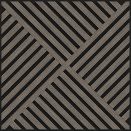 Mexen Linea 08 akustický stenový panel 60 x 60 cm (4ks), plsť 9 mm, technická dyha, Šedý Dub - S110-60607-08-043