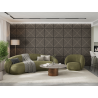Mexen Linea 08 akustický stenový panel 60 x 60 cm (4ks), plsť 9 mm, technická dyha, Šedý Dub - S110-60607-08-043