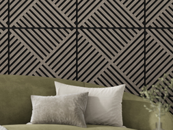 Mexen Linea 08 akustický stenový panel 60 x 60 cm (4 ks), plsť 9 mm, technická dyha, Sivý Dub - S110-60607-08-043